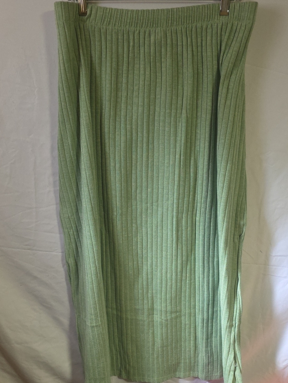 LuLaRoe Light Green Ribbed Knit Women's Skirt